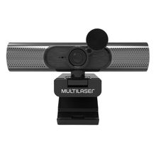 Webcam Ultra HD 2K Auto Focus Noise Cancelling MIC USB Preto - WC053