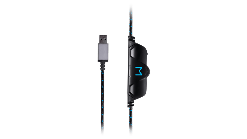 Fone de Ouvido Headset Gamer Warrior Straton USB 2.0 Stereo LED Azul PH244