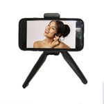 Tripé compacto/Grip de mão para celular com cabeça giratória 360° e altura de 19,5 cm