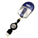 Mini-mouse óptico com cabo retrátil