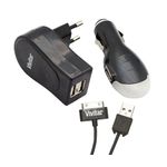 Kit de carga AC/DC e sincronismo para iPad, iPhone e iPod Preta