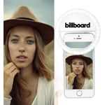 Ring Light Selfie Billboard recarregável com clipe para Smartphone e Tablet