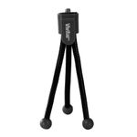 Mini tripé flexível com altura até 10 cm Preta