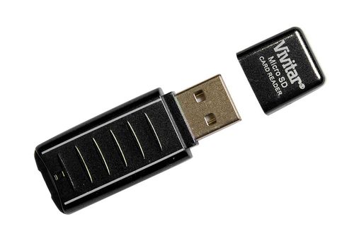 Leitor e gravador de cartão micro SD via USB Preta