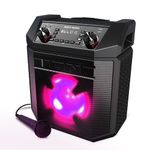 Alto-Falante 100W Bluetooth, Show de Luzes,  AM/FM e Microfone