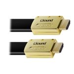 Cabo HDMI 1080P/4K c/conectores dourados 24 K e com extensão de 1,82 m