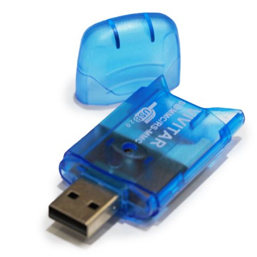 Leitor e Gravador Vivitar USB 2.0 de cartões de memória SD/MMC