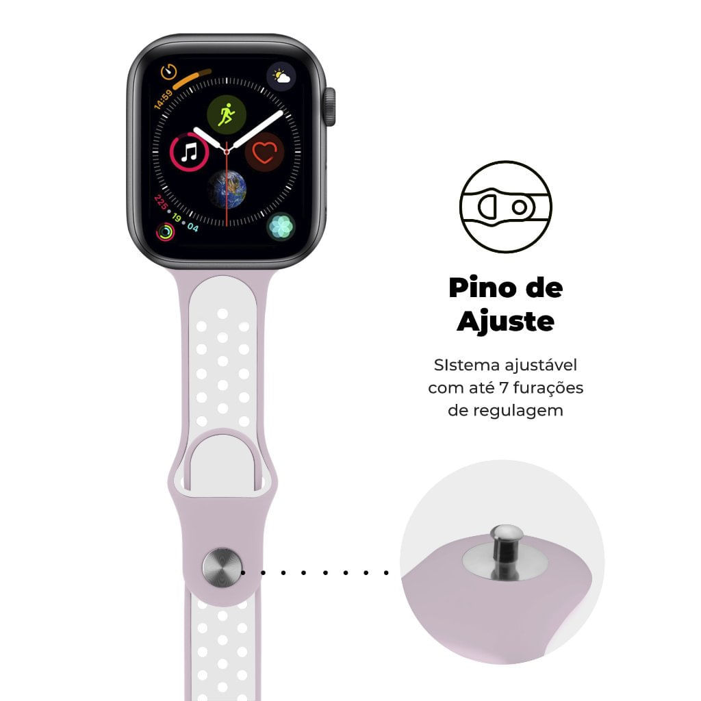 Pulseira Luxurypara Apple Watch 45mm 44mm 42mm 49mm (Rose Gold)