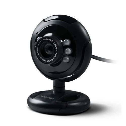 Webcam Standard 480p 30Fps Led Noturno c/ Botão Snapshot Microfone Conexão Usb Preto - WC045X [Reembalado]