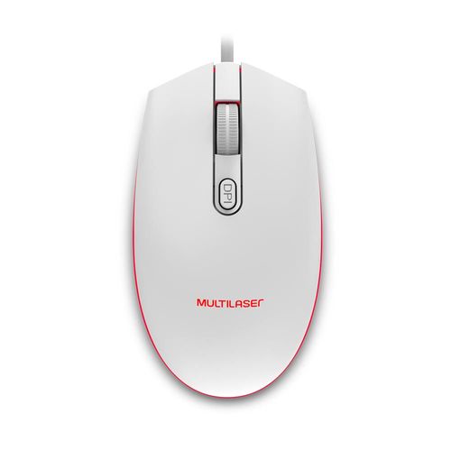 Mouse Gamer Multilaser 2400DPI Led 7 Cores Branco - MO299X [Reembalado]