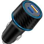 Carregador Veicular duplo 4 vezes mais rápido Type-C/USB-A