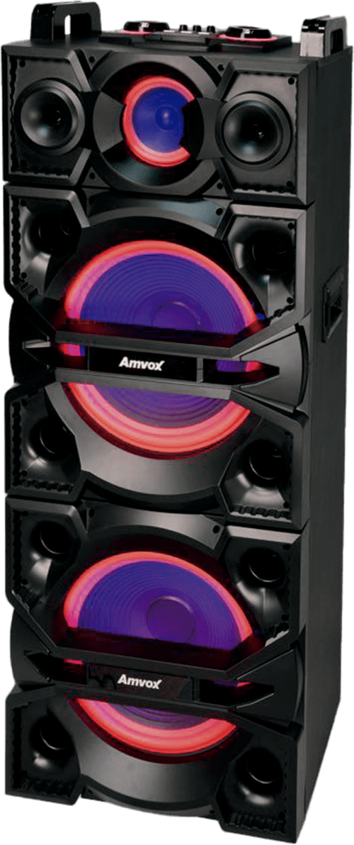 Caixa Amplificada Amvox ACA 2500 TERREMOTO 2500W Bluetooth Bivolt 2500W