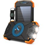 Power Bank Solar 10.000 mAh para até 3 dispositivos simultaneamente