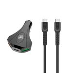 Kit Carregador Veicular Tank e Cabo Dual Shock Tipo C / Type C - Gshield