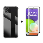 Combo: Capa Cristal para Samsung Galaxy A22 + Película 3D
