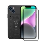 Kit Capa Dinamic Cam Protection e Pelicula Coverage 5D Pro Preta para iPhone 14 - Gshield