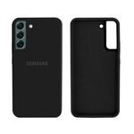 Capa de Silicone Aveludada para Galaxy S22 Preto