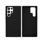 Capa de Silicone Aveludada para Galaxy S22 Ultra Preto