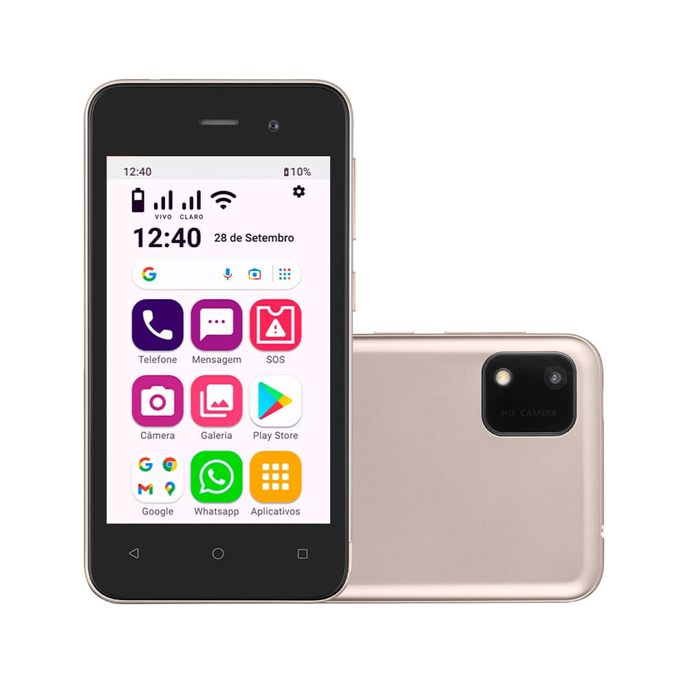 Smartphone Multi G Pro 3 4G Tela 6.5 128gb 4gb Ram Câmera Tripla 50mp Octa  Core Sensor De Digitais + Recon. Facial Preto - P9179