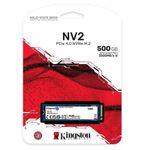 Ssd M.2 Kingston Nv2 500Gb NVM-e 2280 SNV2S/500G Pci-e Gen 4.0 3000Mb/s