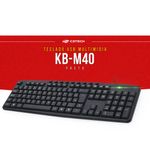 Teclado USB Multimídia KB-M40BK Preto C3Tech - Novo
