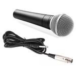 Microfone Dinâmico Profissonal com Cabo 4 Metros Performance Sound