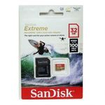 Cartão Microsd 32gb Sandisk Extreme 100R - 60W para GoPro e Similares