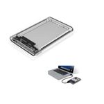 Adaptador Case de Gaveta Hd Sata Externo Notebook Slim Usb 3.0 - Transparente