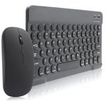 Kit Teclado e Mouse Bluetooth 5.2 Utra Fino Compatível Com Pc, iPad e Android Preto