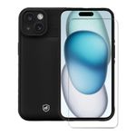 Kit Capa Symetric Preta e Pelicula Nano Vidro para iPhone 15 - Gshield