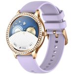 Relógio Smartwatch Feminino Foxbox 1841 à Prova D'água Roxo Chamada Bluetooth
