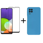 Kit com 3 Películas 3D + 2 Capas Case Samsung Galaxy A22