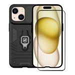 Kit Capa Defender e Pelicula Coverage 5D Pro Preta para iPhone 15 - Gshield