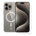Kit Capa Magsafe Transparente e Pelicula Nano Vidro para iPhone 15 Pro Max - Gshield
