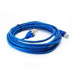 Cabo De Rede Nexans Cat5e Montado Azul - 1 Metro