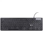 Teclado Chocolate Slim Teclas Redondas Led Branco 1.8M Usb