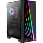 Gabinete Gamer Aerocool Mirage Preto RGB Lateral Vidro