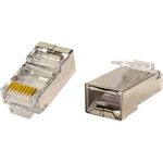 Conector Rj-45 8p8c Cat6 Blindado Pct Com 10pçs