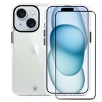 Kit Capa Urus Branca e Pelicula Coverage 5D Pro Preta para iPhone 15 - Gshield