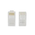 Plugue Rj-45 Evus Cat5e Utp 8x8 Transparente Pacote Com 100
