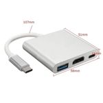 Adaptador Conversor Type-c 3.1 para USB 3.1 USB 3.0 e Hdmi 4k (3x1)