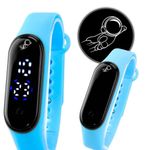 Relogio Digital Prova Dagua Bracelete Infantil Ajustavel Adolescente Qualidade Premium Verde Agua