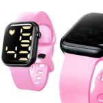 Relogio Barbie Rosa Silicone Prova Dagua Digital Infantil Menina Casual Led Qualidade Premium Social