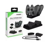 Base Dock Carregador para 2 Controle Xbox One S X + 2 Baterias Recarregaveis