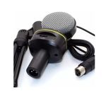 Microfone Condensador Multimídia para PC Gravar Video Youtuber com Tripe