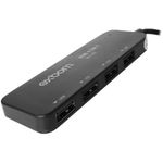Mini Hub Usb 2.0 4 Portas Slim 480mbps UH-25X Preto