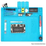 Manta Antiestática Magnética Silicone Bancada Manutenção Estação de Trabalho Grande 45 x 30 Cm