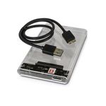 Adaptador Case De Gaveta Hd Sata Externo Notebook Slim Usb 3.0 - Transparente