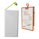 Carregador Portátil Super Slim 5000mAh USB Kaidi Branco