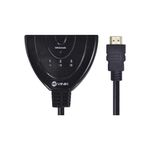 Switch Hdmi Vinik 3 Entradas E 1 Saida 1.3v Com Suporte 3d E 1080p